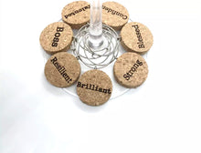 Load and play video in Gallery viewer, Motivational Cork Wine Charms and Stopper Set
